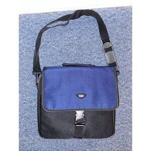 Icon crossbody medium messenger bag 12x11 black and blue